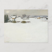 Belastning av hö | Pekka Halonen Winter Landscape
