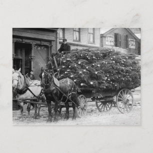 Belastning av Julafton Träd, 1910 Helg Vykort