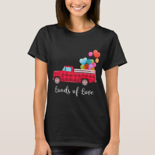 Belastning av Pickupa rödakan Lastbil Alla hjärtan T Shirt