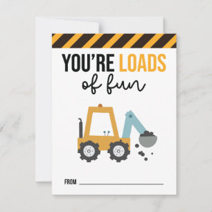 Belastning av Roligt Kids Construction Valentine C Tack Kort