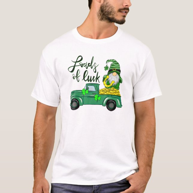 Belastningar från Tur Lastbil Gnome St patrick's d T Shirt (Framsida)