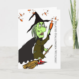 Belatade Halloween-vittnen, roligt Halloween-kort Kort