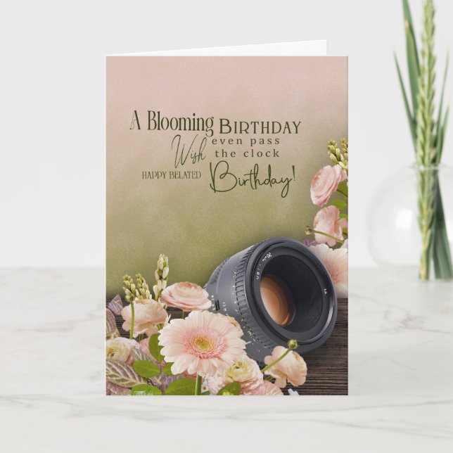 Belated Birthday Card For Photographer Kort (Framsida)