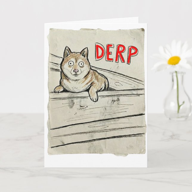 Belated Birthday Card – Shibupi Took a Nap Kort (Liten växt)