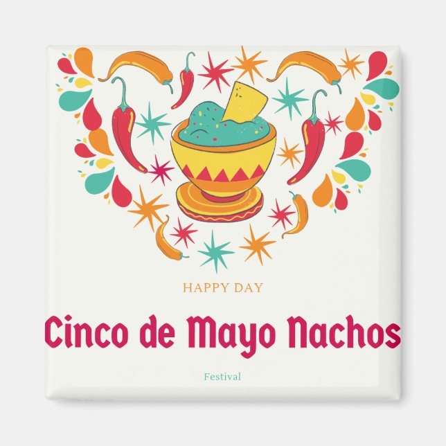 Belated Cinco De Mayo Birthday Magnet (Framsidan)