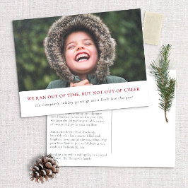 Belated Helgdag Cheer, Late Hälsning i år Helg Vykort