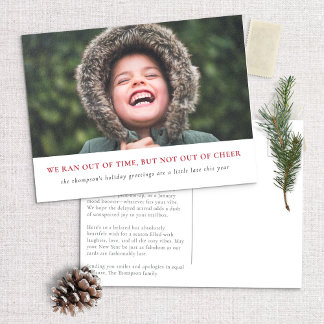 Belated Helgdag Cheer, Late Hälsning i år Helg Vykort