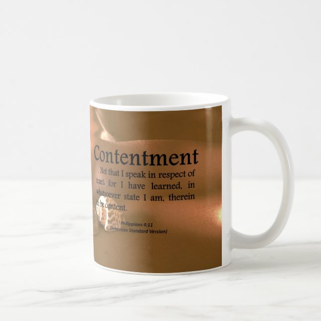 BelåtenhetPhilippians 4-11 Kaffemugg (Höger)