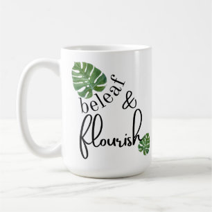 Beleaf (tro) & Flourish Kaffemugg