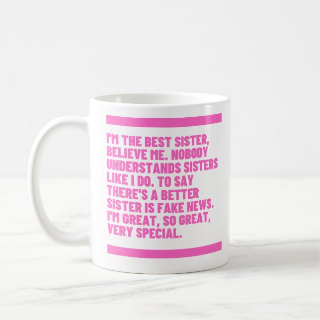 Beleive Me-serien - Bästa syster Kaffemugg (Vänster)