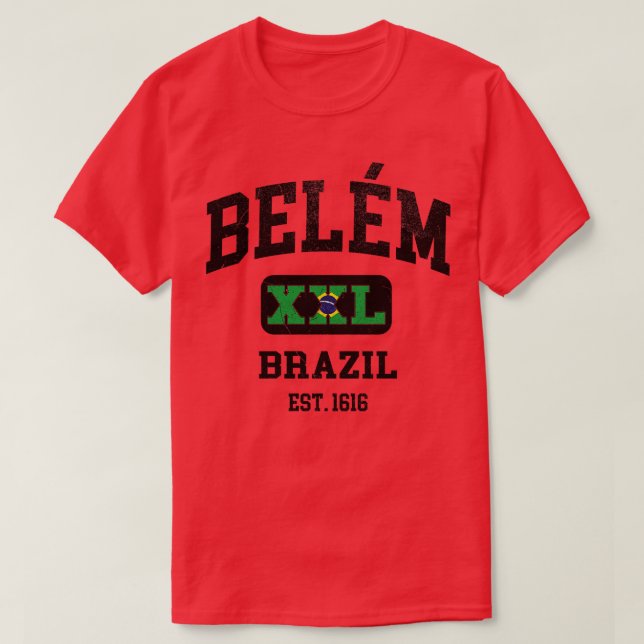 Belem Brasilien XXL Athletic Design T Shirt (Design framsida)