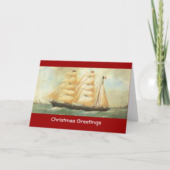 Belem, French Sailing ship, 1902 Helgkort (Framsida)