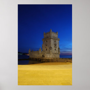 Belem Torn i Lissabon, Portugal (solnedgång) Poster