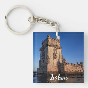 Belem torn vid solnedgången i Lissabon, Portugal
