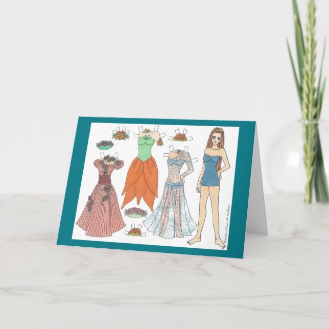 Belethwen Elf Pappert doll-hälsningskort Helgkort (Framsida)