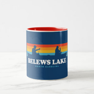 Belews Sjö North Carolina Canoe Två-Tonad Mugg