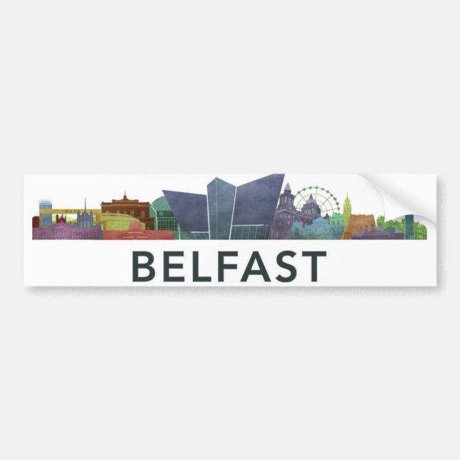 Belfast bumberklistermärke bildekal (Framsidan)