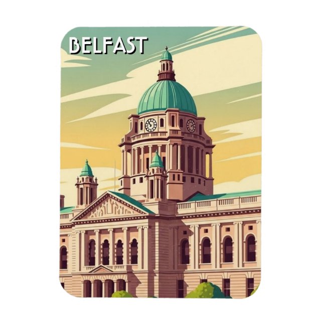 Belfast City Hall Nordirland Resa Magnet (Vertikal)