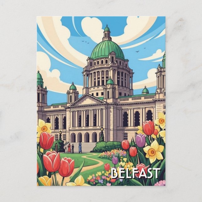 Belfast City Hall Nordirland Resa Vykort (Framsida)