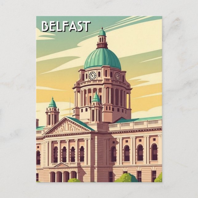 Belfast City Hall Nordirland Resa Vykort (Framsida)