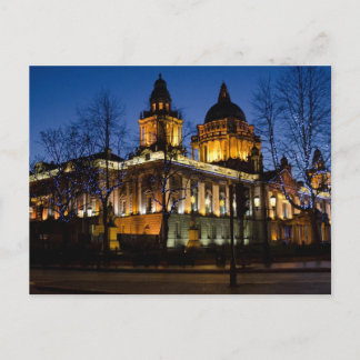 Belfast City Hall på natten Vykort