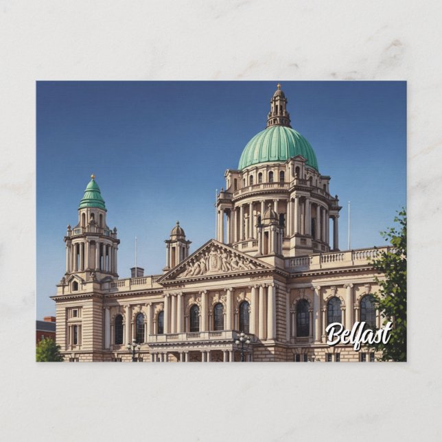 Belfast City Hall Postcard Vykort (Framsida)