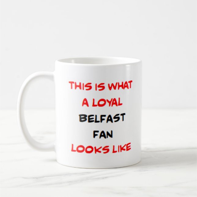 Belfast-fan, lojal kaffemugg (Vänster)