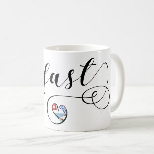 Belfast Flagga stad i hjärtat Kaffemugg