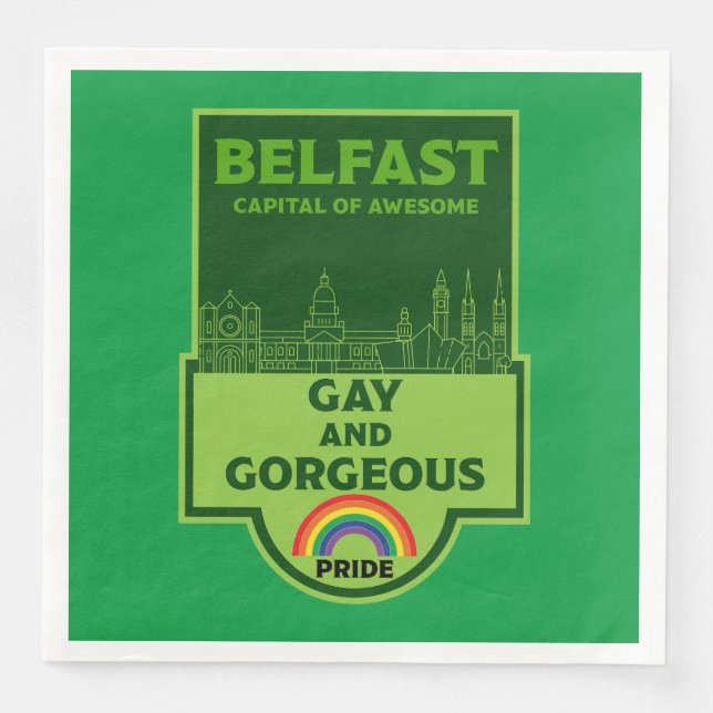 Belfast Gay pride - Brighton Ireland LGBT - Pappersservett (Framsida)