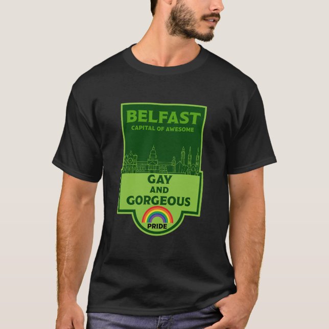 Belfast Gay pride - Brighton Ireland LGBT - T Shirt (Framsida)