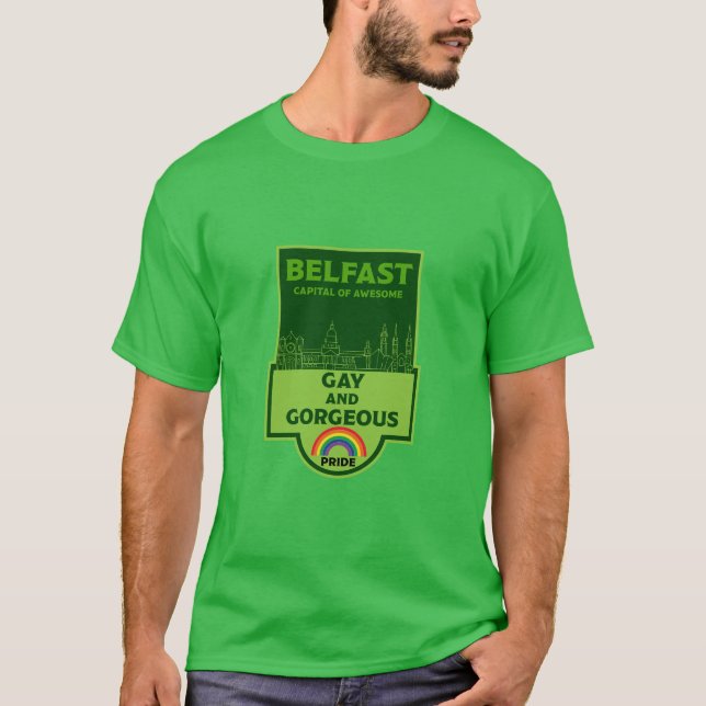 Belfast Gay pride - Brighton Ireland LGBT - T Shirt (Framsida)