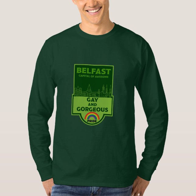 Belfast Gay pride - Brighton Ireland LGBT - T Shirt (Framsida)