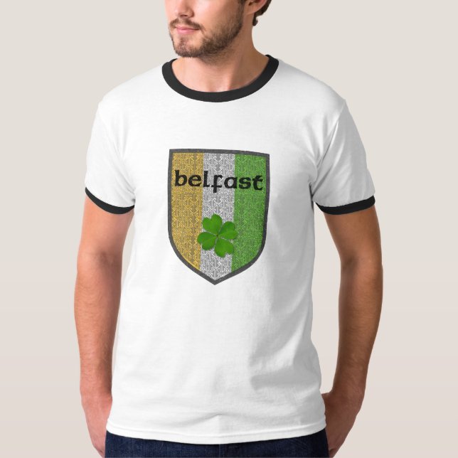 Belfast Irland Herr Ringer T-Shirt (Framsida)