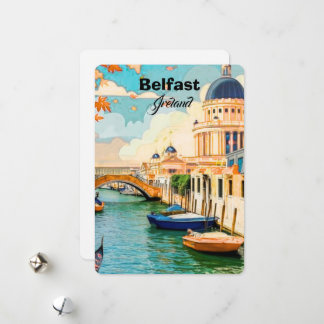Belfast Irland Reseskicktkort Konst, Irland  Julkort