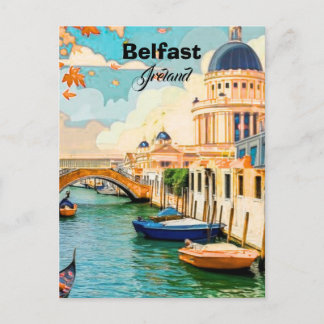 Belfast Irland Reseskicktkort Konst, Irland  Vykort