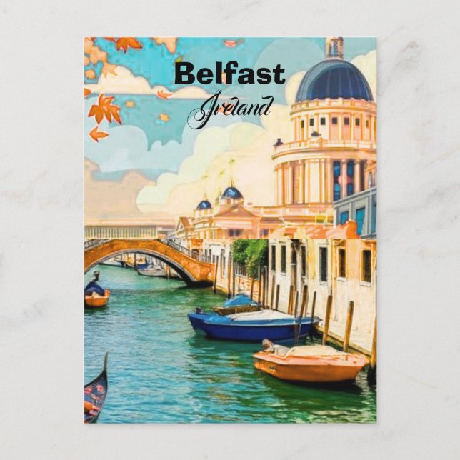 Belfast Irland Reseskicktkort Konst, Irland  Vykort (Framsida)