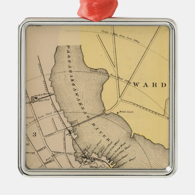 Belfast, Maine Julgransprydnad Metall (Framsidan)