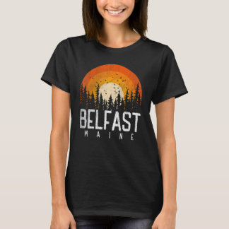Belfast Maine ME Retro Stil Vintage 70 s 90-tal T Shirt