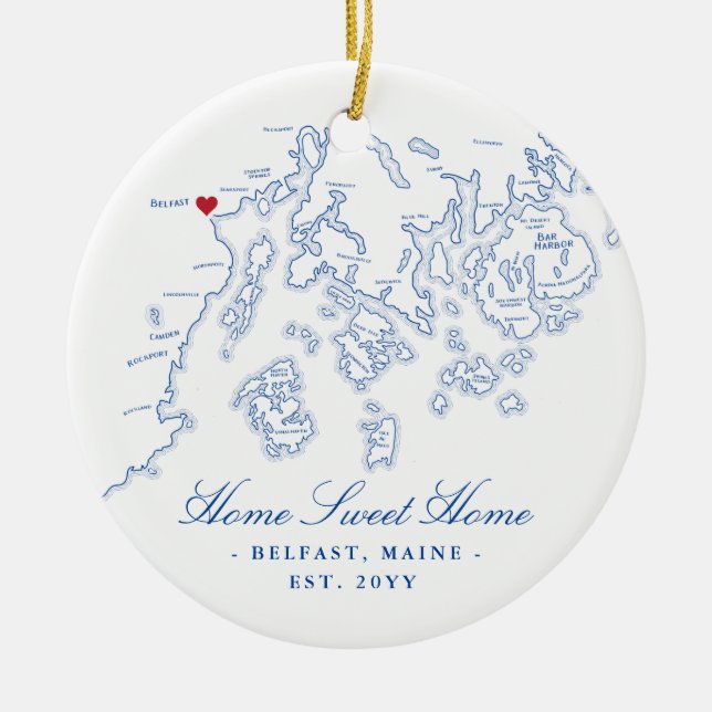 Belfast Maine Ornament - Home Sweet Home (Framsidan)