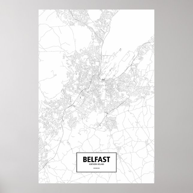 Belfast, Nordirland (svart på vitt) Poster (Framsidan)
