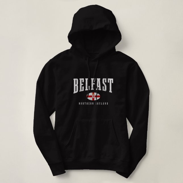 Belfast Northern Ireland Flag Irish  T Shirt (Design framsida)