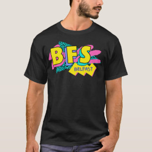 Belfast Northern Ireland Retro 90-talets Logotyp T Shirt