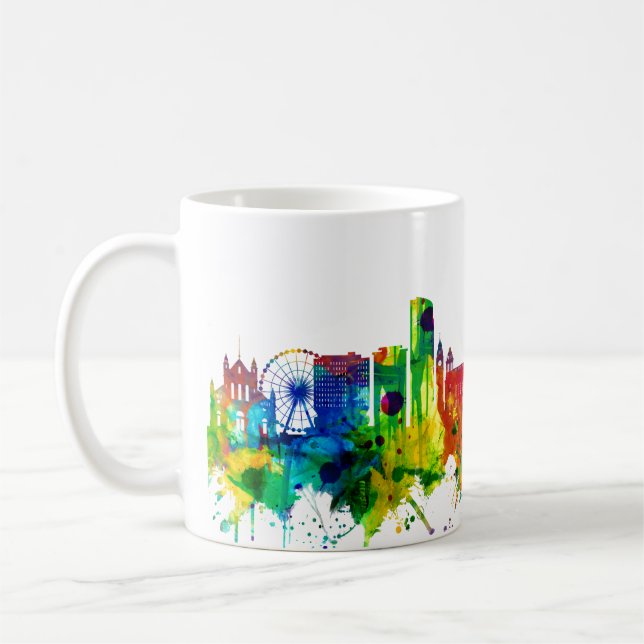 Belfast Northern Ireland Skyline Kaffemugg (Vänster)