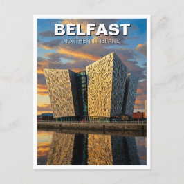 Belfast Northern Ireland Travel Sunset Vykort