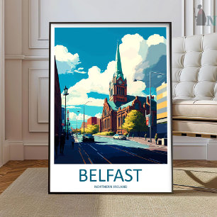 Belfast Resa Tryck Väggkonst Belfast Vägghängande