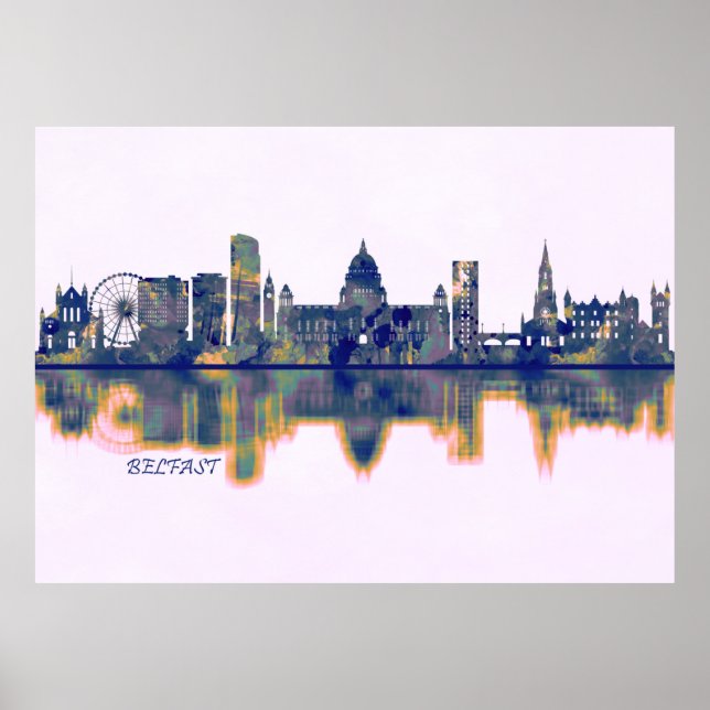 Belfast Skyline Poster (Framsidan)