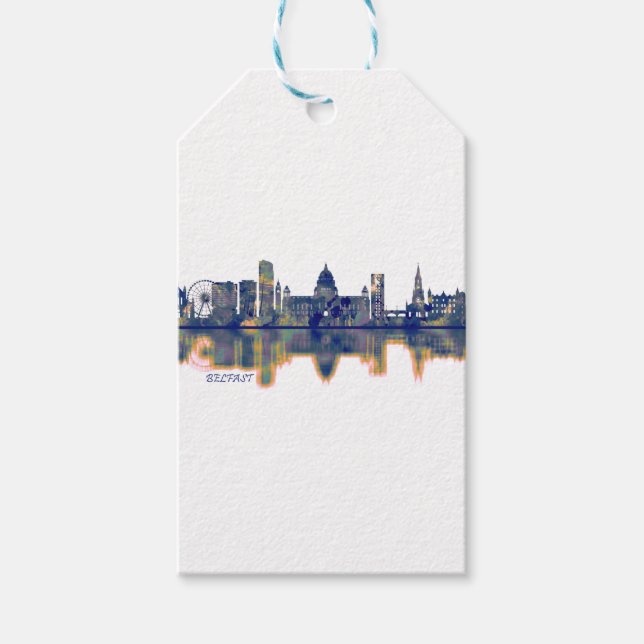 Belfast Skyline Presentetikett (Framsidan)