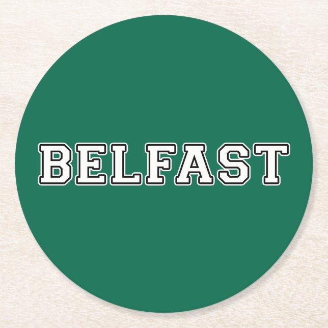 Belfast Underlägg Papper Rund (Framsidan)