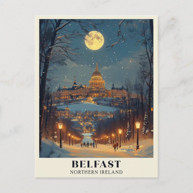 Belfast Vinterscen  Vykort (Framsida)