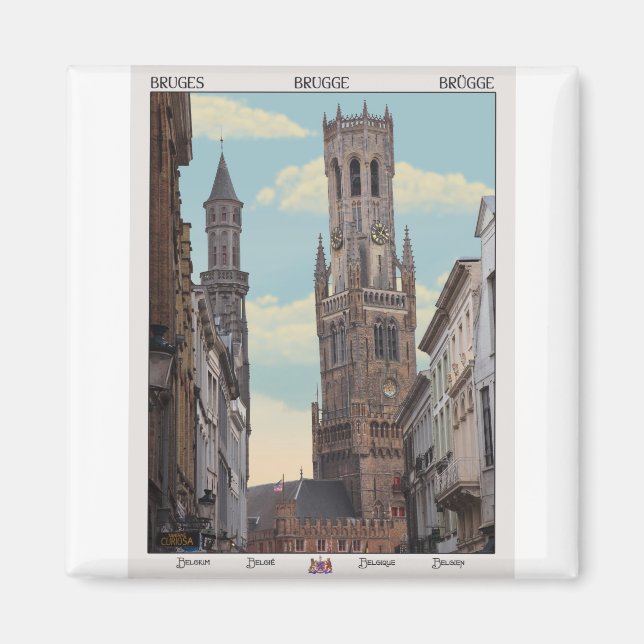Belfry i Brugge Magnet (Framsidan)